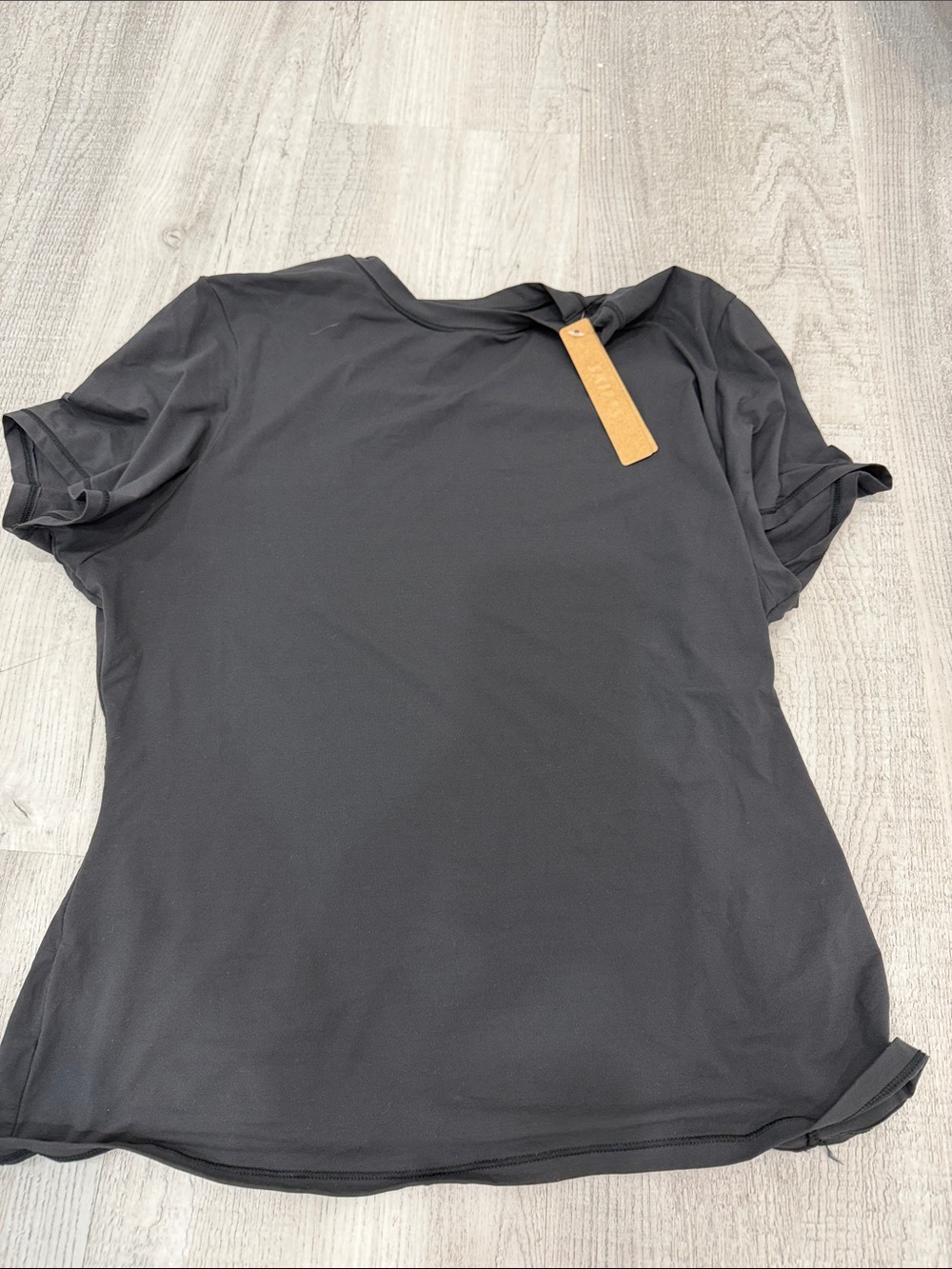 SKIMS Black Short Sleeve Crewneck Tee